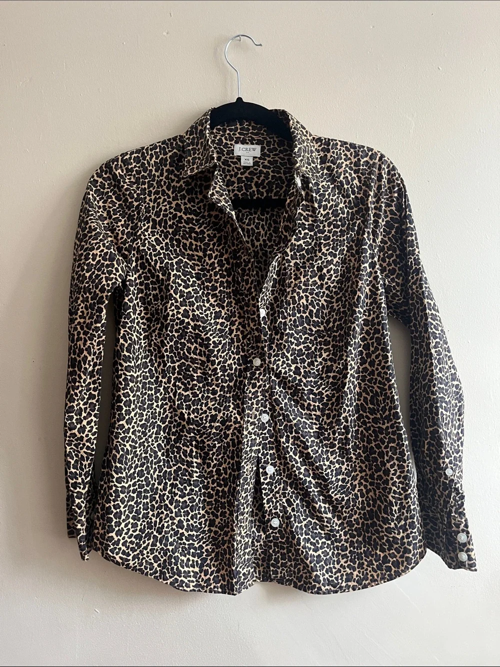 J. Crew Leopard-Print Button-Down Shirt - Brown and Black